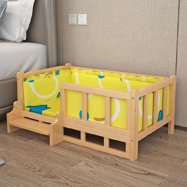 Bed Summer Wooden Wooden Bed Pet Dog Bed - Image 4