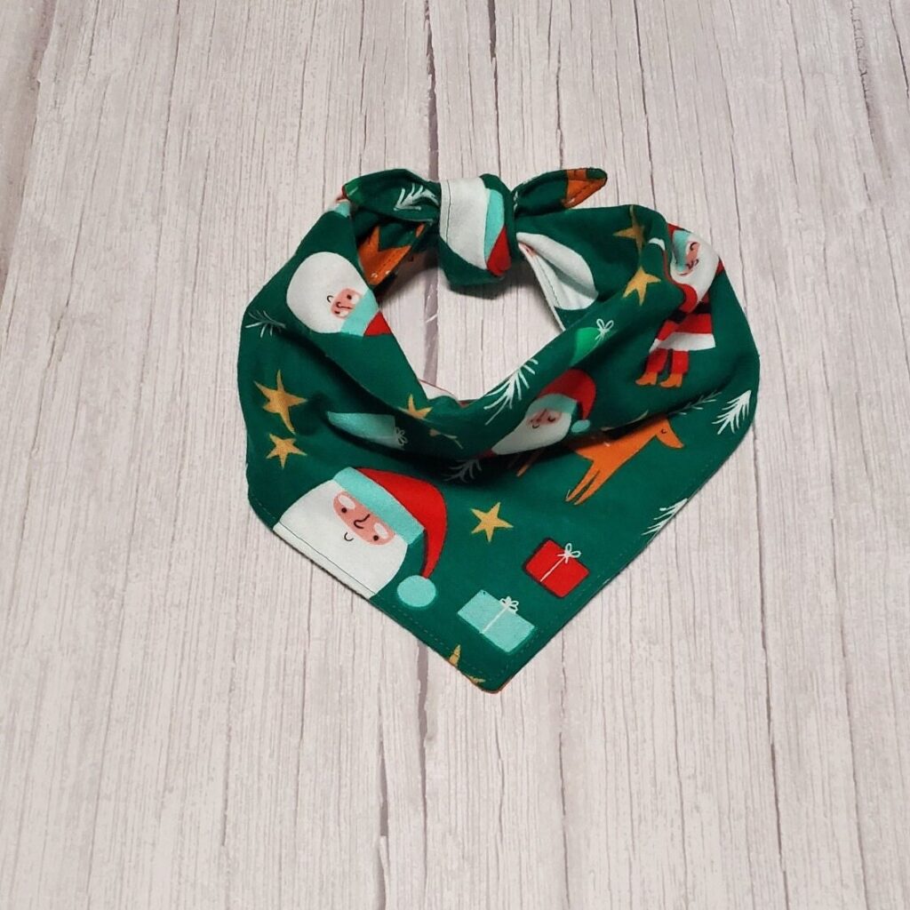 Flannel Santa Dog Bandana