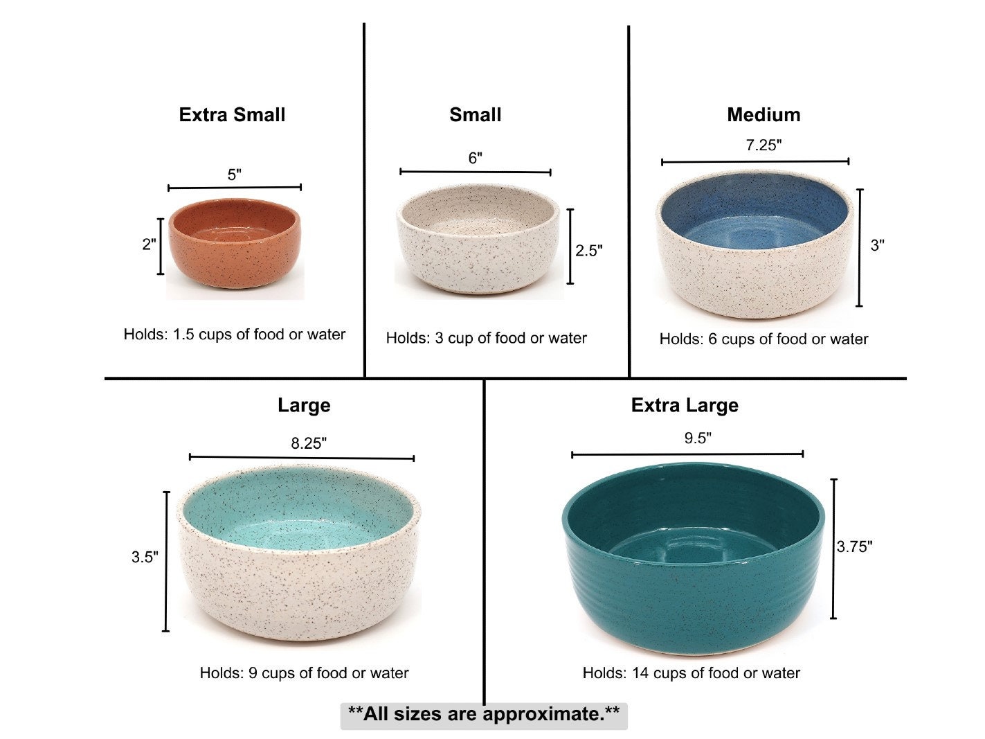 Food or Water Handmade Ceramic Dog Bowl | Pottery | Dog Feeder - Image 2