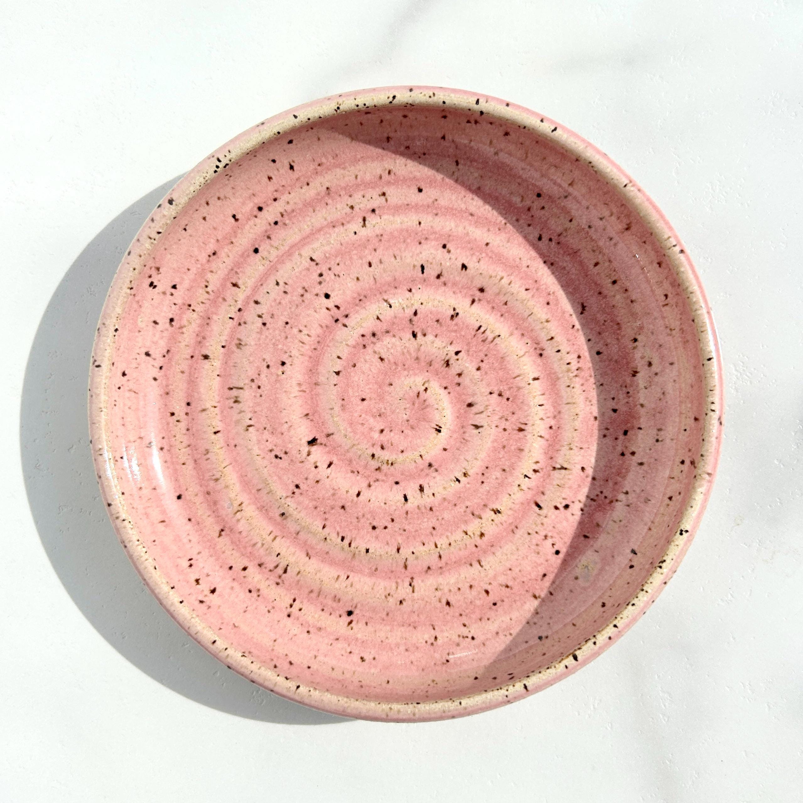 Handmade Ceramic Shallow Bowl: Cat, Kitten, Puppy Food Dish - Large - Image 4