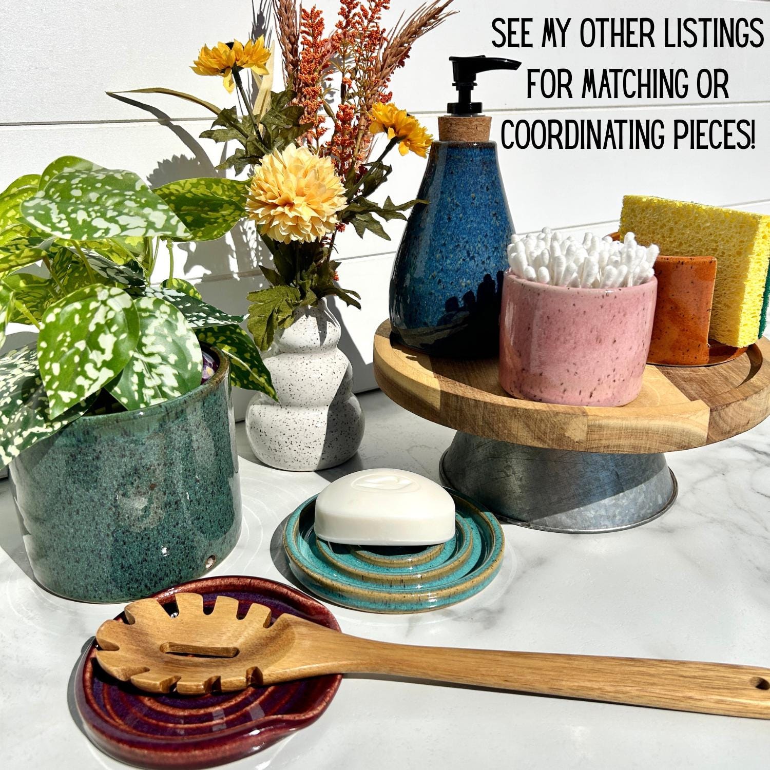 Handmade Ceramic Speckled Spoon Rest - Image 11