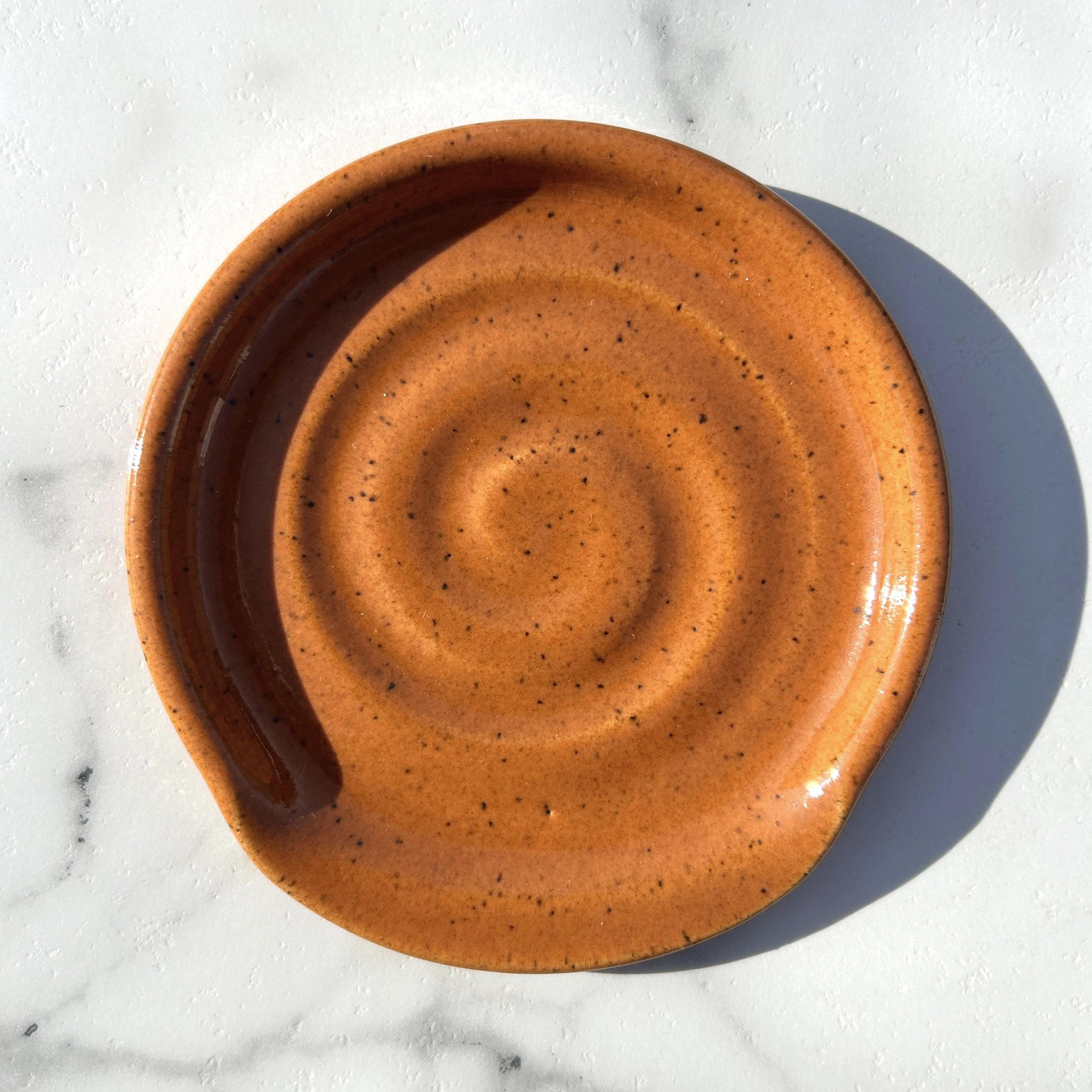 Handmade Ceramic Speckled Spoon Rest - Image 4