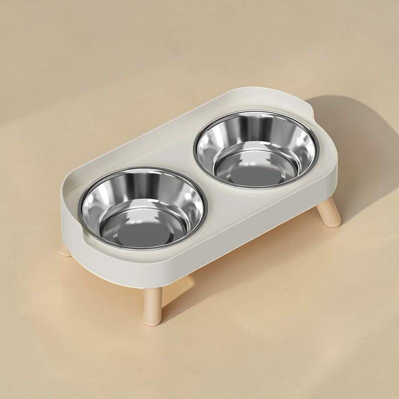 Elevated Pet Bowl Set – Stainless Steel Double Dog & Cat Feeder – Raised Neck Support Feeding Station - Image 6