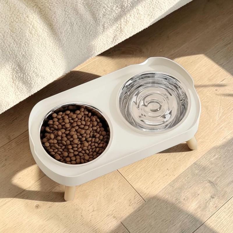 Elevated Pet Bowl Set – Stainless Steel Double Dog & Cat Feeder – Raised Neck Support Feeding Station - Image 3