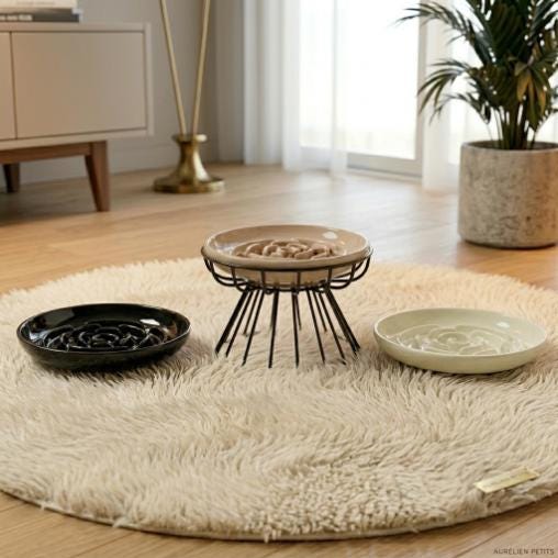 Ceramic Slow Feeder Pet Bowl, Maze Design Cat Dog Food Dish, Anti Gulping Plate - Image 8