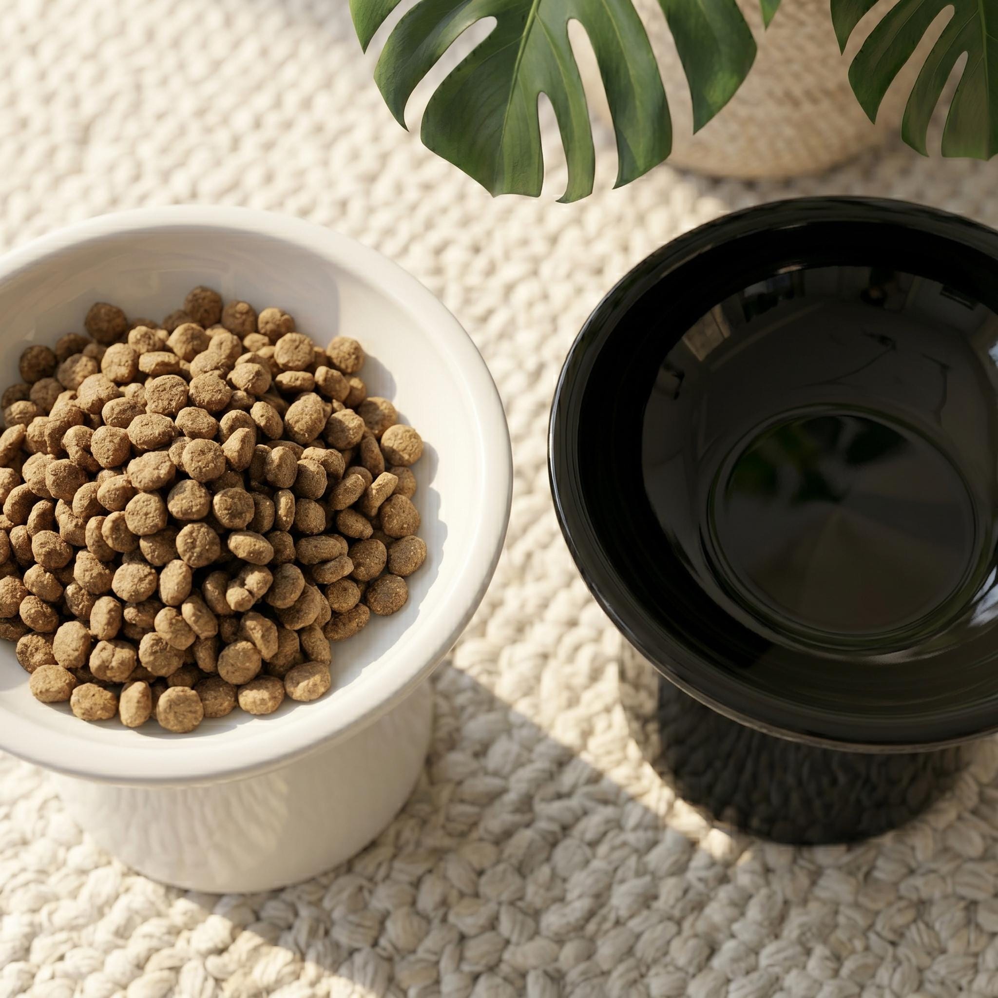 Elevated Ceramic Cat Bowl, Raised Pet Feeding Bowl for Cats Small Dogs, Modern Flat Mouth Food & Water Dish, Ergonomic Pet Bowl - Image 5