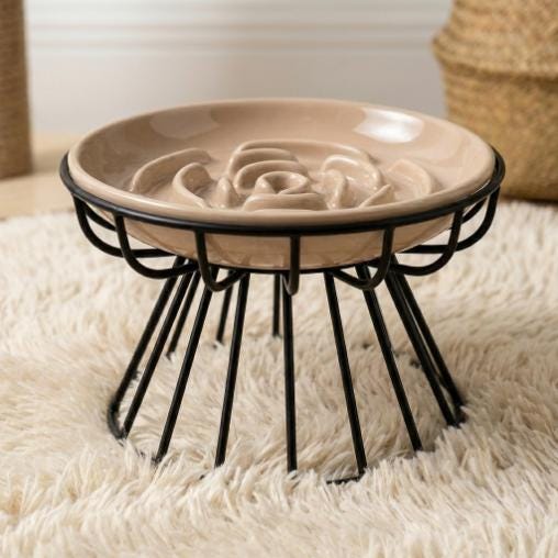 Ceramic Slow Feeder Pet Bowl, Maze Design Cat Dog Food Dish, Anti Gulping Plate - Image 10