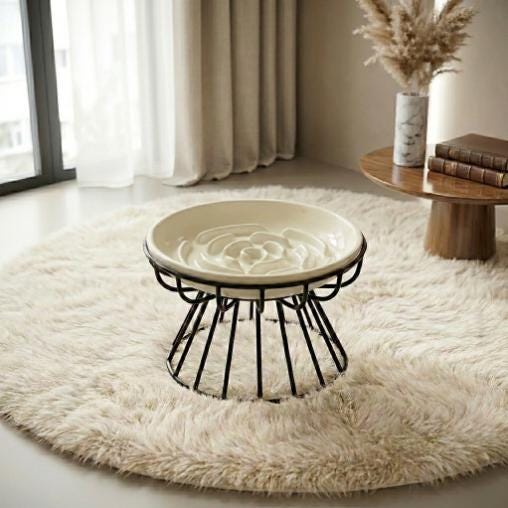 Ceramic Slow Feeder Pet Bowl, Maze Design Cat Dog Food Dish, Anti Gulping Plate - Image 11