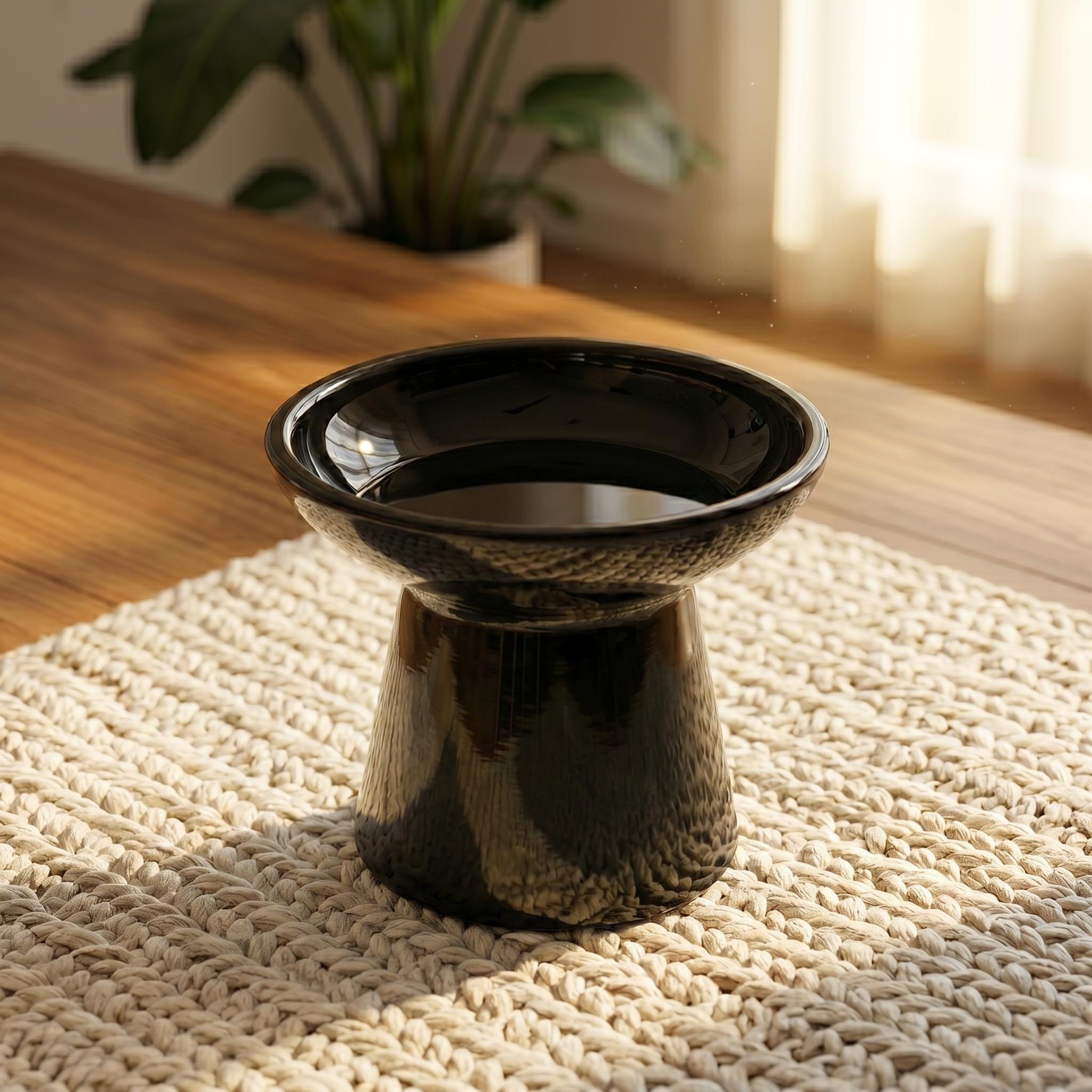 Elevated Ceramic Cat Bowl, Raised Pet Feeding Bowl for Cats Small Dogs, Modern Flat Mouth Food & Water Dish, Ergonomic Pet Bowl - Image 4